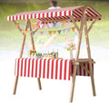 Collapsible Mobile Market Stall Carts Vendor on Wheels, Wood Outdoor Vendor Cart, Easy to Assemble for Parties, Birthdays, Weddings, Bar(Red2,120cm/47.2in)