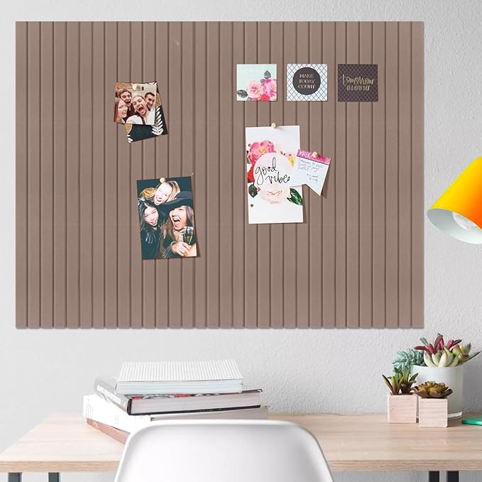 Large Felt Bulletin Board 47x47 Inch, 16pcs Peel and Stick Felt Wall Tiles Modern Push Pin Board for Wall Organization
