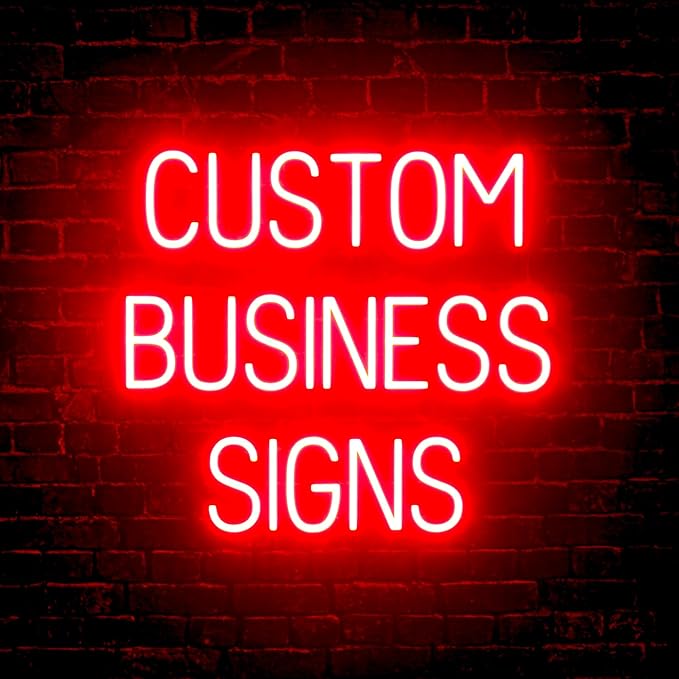 SpellBrite Custom Signs for Business | Custom Neon Sign Look, LED Light Source | Changeable 6.3" LED Letters (3 rows, 13 characters)