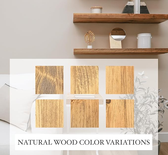 Urbandi Modern Floating Shelves 3 Inches Thick for Wall, Wide Shelves for Kitchen, Living Room, Bedroom, and Bathroom, Natural Pine Wood, Rustic Wooden Shelf, (Set of 2) (Aged Oak, 48Lx3Hx8D)