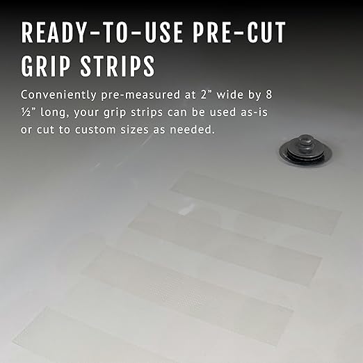 CATTONGUE GRIPS 2” Non-Abrasive Grip Tape Strips - Heavy-Duty, Waterproof Anti-Slip Tape for Furniture, Bathtubs, Frames, Gaming & More - Indoor & Outdoor Anti-Slip Solution (Black)