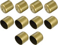 uxcell 10pcs Rubber End Caps 33mm ID Vinyl Round End Cap Cover Screw Thread Protectors Gold