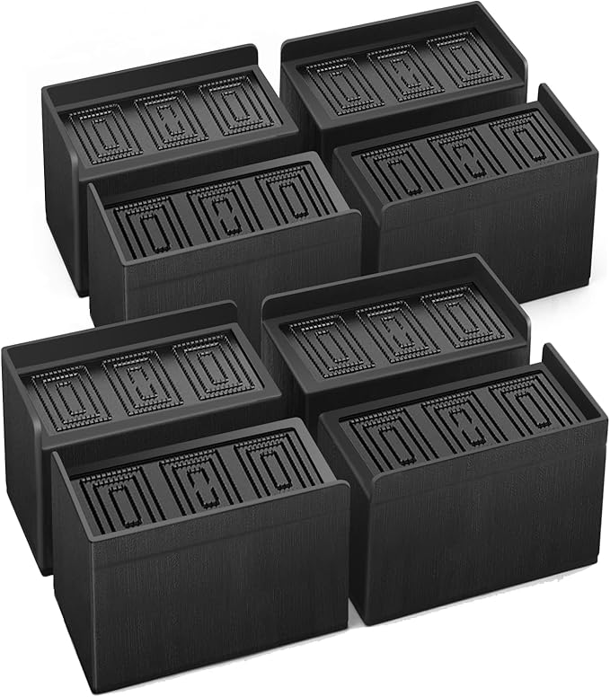Bed Risers 5 inch, 8 Pack Oversized Extra Large 7x4inch Post, 11000lbs Heavy Duty Couch Risers, L Shape Wide Opening Extra Large Furniture Risers for Bed, Couch, Sofa, Table, Chair