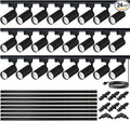 H Type LED Track Lighting Heads Kit, 24 Heads 3000K Warm White with 26.2FT Track Rail, 20W 2700lm High Brightness, Angle Adjustable Track Light