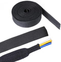 2 in 1 Heat Shrink Braided Sleeving Fabric Tubing-Ideal fit Irregular Shape Hose/Cable/Wire (3/4"(19mm), 22FT)