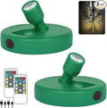LED Spotlight, Rechargeable Battery Picture Lights, Uplighting Indoor, Spot Light with Remote, Plant Tree & Wall Art Display Dartboard Closet Spotlight-Green
