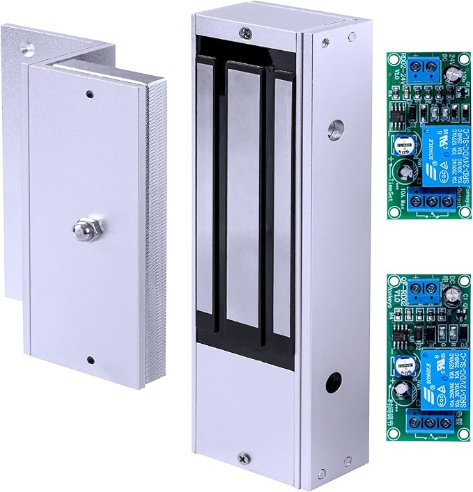 Universal Waterproof Heavy Duty 1200lbs Holding Force Maglocks Electromagnetic Lock with ZL Bracket for Gate Opener and Door Access Control System, 12VDC 24VDC Fail Safe Automatic Gate Lock