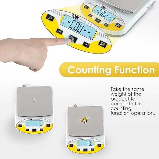 CGOLDENWALL High Precision Lab Scale Laboratory Analytical Electronic Balance Digital Precision Scale Pharmacy Jewelry Scale 110V Calibrated(2000g, 0.01g)