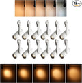 mirrea 5-Color Zoomable LED Track Lighting Heads H-Type Dimmable, 13.5W White Ceiling Fixtures for Kitchen, Modern Accent Light, 2700-5000K Adjustable, Beam Angle 24°-60°, CRI90+, Pack of 12