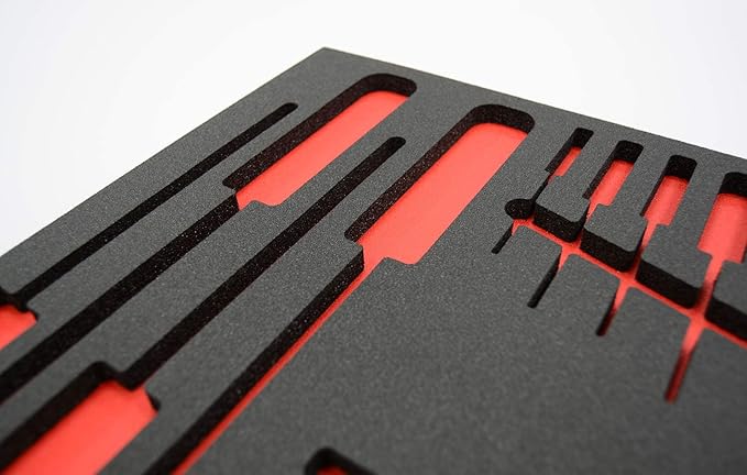 5S Tool Box Shadow Foam Organizers (2 Color) Custom Size (27" x 36", Black Top/Red Bottom)