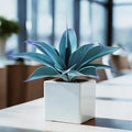 Artificial Agave Faux Agave 12.2In Fake Greenery Outdoor Artificial Plant Fake Plant for Indoor Home Decoration Plastic Plant Outdoor Decoration Front Porch Decor Simulation Plants(2Pack，Blue)