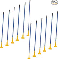 Matthew Cleaning Commercial Quick-Change Iron Mop Handle for Floor Cleaning Heavy Duty Mop Stick Replacement 60inch Jaw Clamp-Style Wet Mop Handle 12 Packs