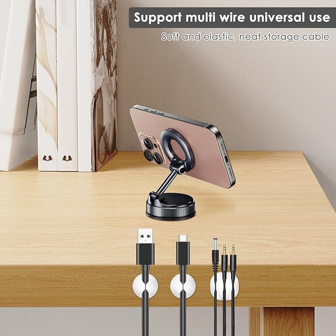 190 PCS Silicone Cord Holder Set with 100 x Type R Cable Clips 30 x Multi-Type Adhesive Cable Clips 60 x 6inch Reusable Fastening Cord Ties Wire Organizer for Nightstand Desk Office or Ethernet Cable