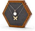 Solid Wood Hexagon Necklace Holder Stand Retail Hanging Jewelry Necklace Stand Display for Vendors(Grey)