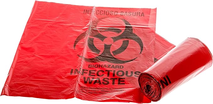 Oakridge OSHA Approved Biohazard Safety Bags (25 Gallon) (50 Bags) - Professional Grade
