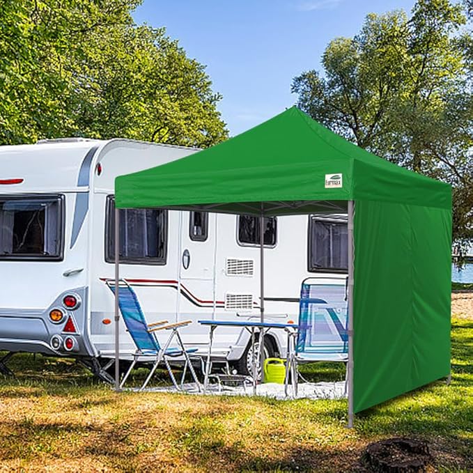 Eurmax USA 10FT Instant Canopy SunWall Pop Up Canopy Wall with Horizontal Strap ONLY,1 Pack Sidewall (Kelly Green)