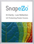SnapeZo Poster Frame 36x48, Silver, 1.25 Inch Aluminum Profile, Front-Loading Snap Frame, Wall Mounting, Professional Series