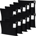 10 Pcs Interoffice Mailer Canvas Transit Sack Zipper Bag 18" x 14" Large Zipper Pouch with Grommet Interoffice Mail Bag (Black)