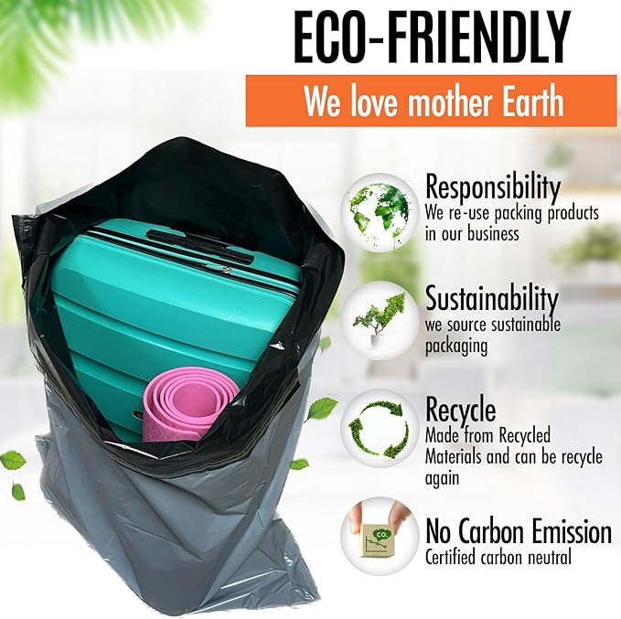 Large Shipping Bags | Jumbo Poly Mailers for clothes | Strong Thick Mailing Bags with Self Adhesive | Self Sealing Shipping Envelopes (17x24-25 Bags)