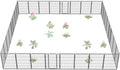 FXW Garden Fence Outdoor for The Yard – 40in(H) x 72.9ft(L) Heavy Duty Metal Animal Barrier for Dog and Rabbit, Decorative Dog Fence, 32 Panels, Silver