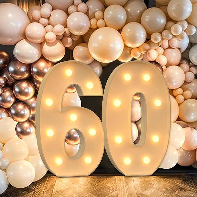 3FT Marquee Numbers, Light Up Numbers 6 for 6th 16th 36th Birthday Decorations, Big Numbers for Party Decorations, Large Light Up Numbers for Party Decor DIY Pre-Cut Foamboad Mosaic Numbers