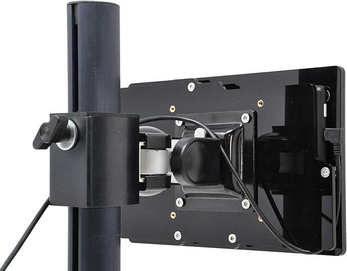 TABcare Security Anti-Theft Acrylic VESA Enclosure for Amazon Fire 7 2015 2017 2019 with Free Wall Mount Kit (Black, Fire 7)