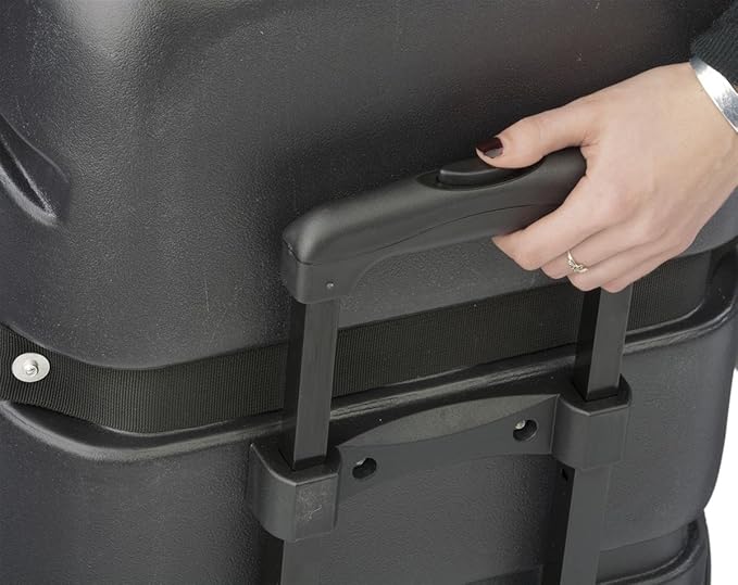 Displays2go 16.4 x 39 x 9 Inch Trade Show Travel Carrying Case, ABS Plastic Shell (TSCA1738)