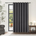 ChrisDowa Room Divider Curtain 84 Inches Long, Wide Blackout Sliding Door Curtain for Bedroom, Room Darkening Privacy Window Curtain for Patio Door (1 Panel Set, Dark Grey, 100 x 84 Inch)
