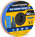 haisstronica 3:1 Heat Shrink Tubing, Shrink Ratio Adhesive Lined Marine Grade Heat Shrink Tube for Home, Automotive and Industrial (Blue) 90FT 1/8inch