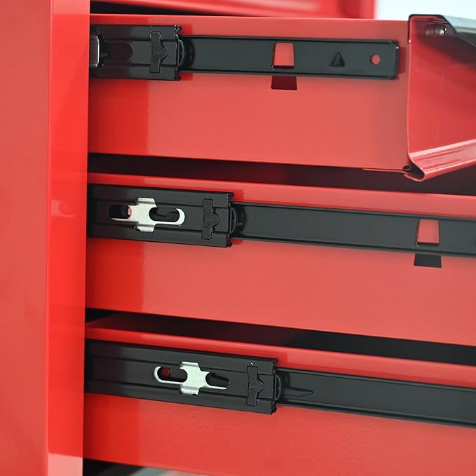 6-Drawer Heavy-Duty Rolling Tool Chest with Wheels & Steel Roof, Lockable Tool Chest Storage Cabinet for Garage, Workshop, Warehouse, and Repair Shop