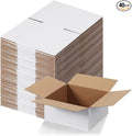 Calenzana 8x8x4 Shipping Boxes Set of 40, White Corrugated Cardboard Box for Mailing Packing Gifts Small Business