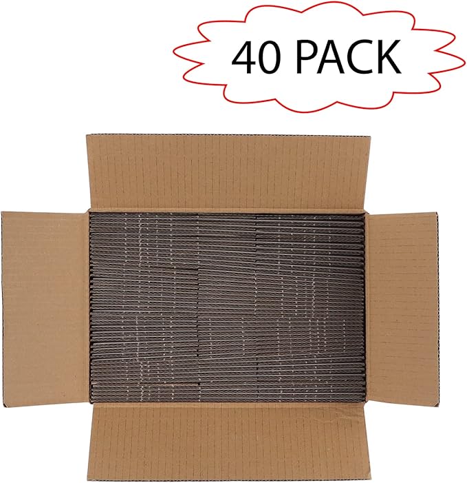 Calenzana 6x4x3 Shipping Boxes Set of 40, White Corrugated Cardboard Box for Mailing Packing Gifts Small Business
