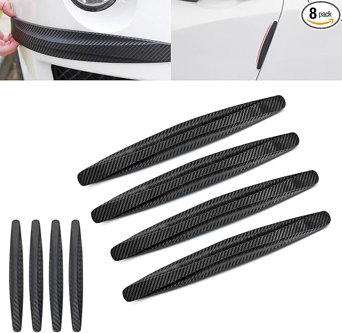 8 Packs Anti-Collision Patch Car Bumper Guard Strip Anti-Scratch Bumper Protector Trim Universal Rear Bumper Protector Car Door Edge Guards Car Side Door Edge Guards Protector (Black)