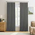 Grey Blackout Curtains 105 Inches Long 2 Panels Set, 60 Inch Wide Pinch Pleated Curtain with Hooks,Thermal Insulated Room Darkening Vertical Window Treatments for Living Room Bedroom 60 x 105