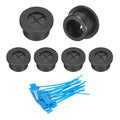 uxcell 6Pcs Cable Cord Grommet, 5/8"(16mm) Rubber Desk Grommets Wire Pass Through Hole Cover with Marked Cable Ties for Home Office Cable Wire Protection, Black
