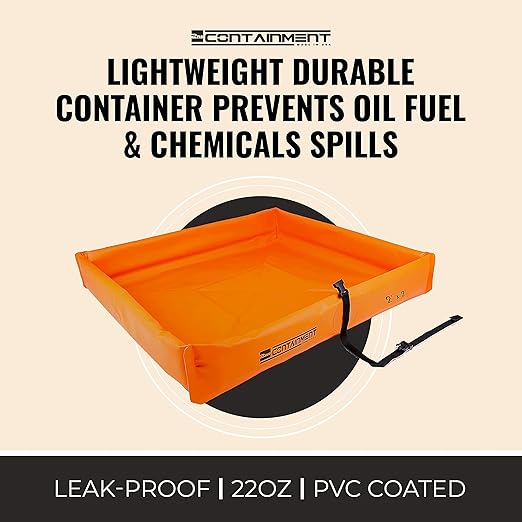 Duck Pond - 2’ x 2’ - Orange PVC - Made in USA - Secondary Containment Tray