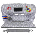 Shopping Cart Cover for Baby Grocery Cart Cover for Baby boy and Baby Girl, High Chair Cover for Baby and Toddler, Baby Registry Gift - Waterproof - Extra Large - Cotton - Double Sided (Light Grey)