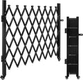 Folding Security Gate 65.35''W X 48.03''H Steel Scissor Door Gate Barricade Gate Expandable Security Gate Flexible Accordion Security Gate with 360° Wheels&Padlock