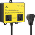 Refrigerator Surge Protector, Ortis Double Outlet Voltage Protector for Home Appliances with Time Delay, Protects Against Brownout, Spike, Instant Surge All Voltage Abnormalities, Yellow