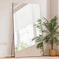 76"x34" Full Length Mirror with Stand, Lightweight & Easy to Move, Free-Standing Mirror for Dressing Room Bedroom, 3-in-1 Usage, Shatterproof Glassless Floor Mirror Kid & Pet Friendly (Black)