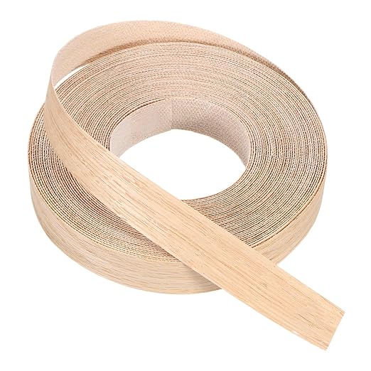PATIKIL Red Oak Edge Banding, 1 in x 49.2 ft Wood Veneer Tape, Pre-glued Flexible