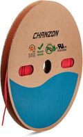 Chanzon 2:1 Ratio - 80Ft Roll - 5/64" (2mm) Heat Shrink Tubing 2:1(25M Total Length) Red Polyolefin Sleeving Wrap Shrinking 2 to 1 1pcs