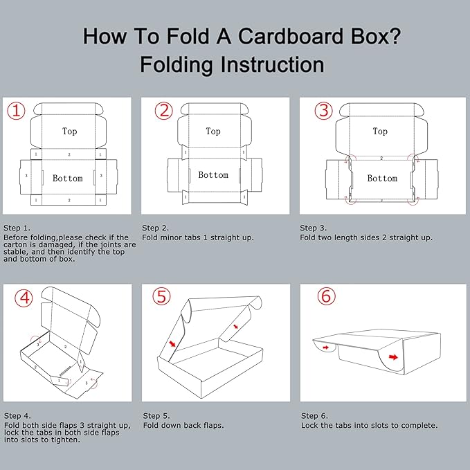 RLAVBL 6x4x3 Shipping Boxes Set of 50, White Small Corrugated Cardboard Box, Mailer Box