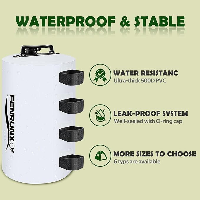 Canopy Water Weight Bag,220 LBS Heavy Duty Tent Weights Set of 4 Leg Weights for Pop Up Canopy,Tent,Gazebo,Carport,White