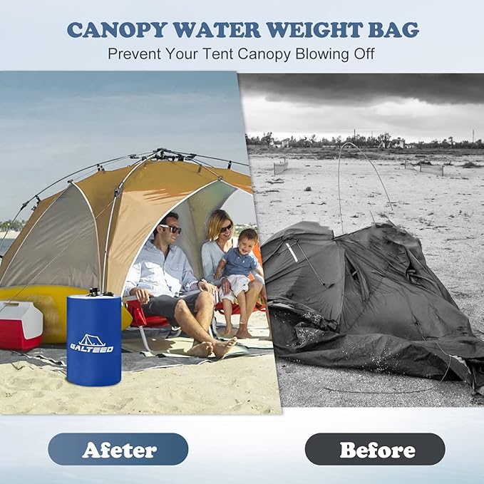 Canopy Water Weights Bag,8 Pack 440LBS Pop Up Tent Water Weights for Legs Heavy Duty Canopy Leg Weights for Pop Up Canopy,Canopies,Tent,Gazebo,Blue,25L/PC