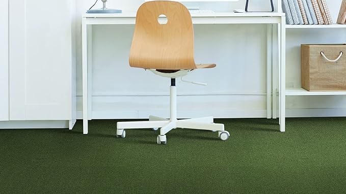 Mohawk Advance 24" x 24" Berber (Loop pile), 0.11" Pile Height, Carpet Tile, Nylon Fiber, Wooden Green Color, (24 Tiles), (96 sqft/carton)