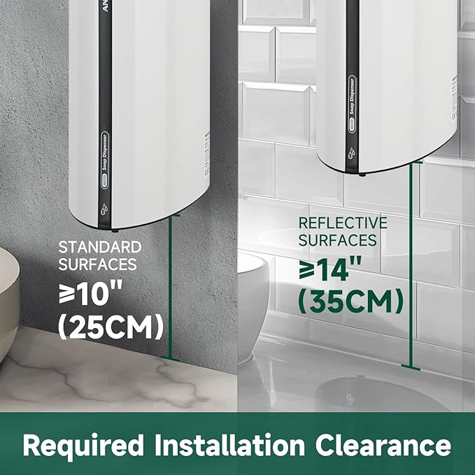 29fl.oz/850ml Commercial Automatic Liquid Soap Dispenser Wall-Mounted Large Capacity Model AD1209 White