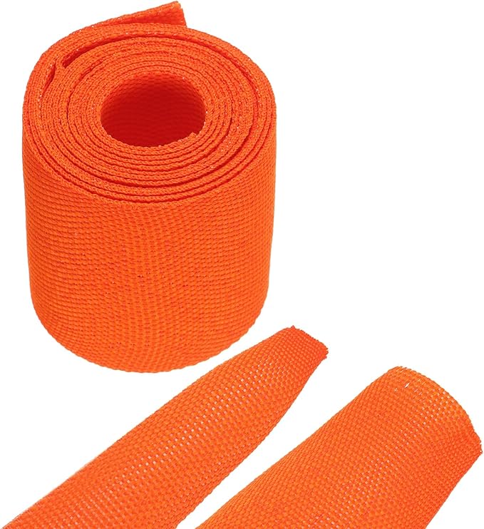 MECCANIXITY Braided Cable Sleeves Heat Shrinkable Fabric Sleeving, 1 9/16" 3ft Orange 2:1 Ratio Heat Shrinkable Cord Protector for Harness Cable, Network Cable Protection, Cable Management