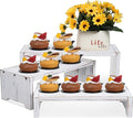 3-Tier Wooden Cupcake Stand & Display Risers, Multi-Tier Display Stand for Food, Desserts, & Collections