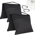 2 Pack Sand Bags, Black Sand Bags for Weight, Heavy Duty Sandbags for Umbrella Base, Photography Video Equipment, Light Tripod, Fishing Chair, Sports, Backdrop Stand, Camping, Tent